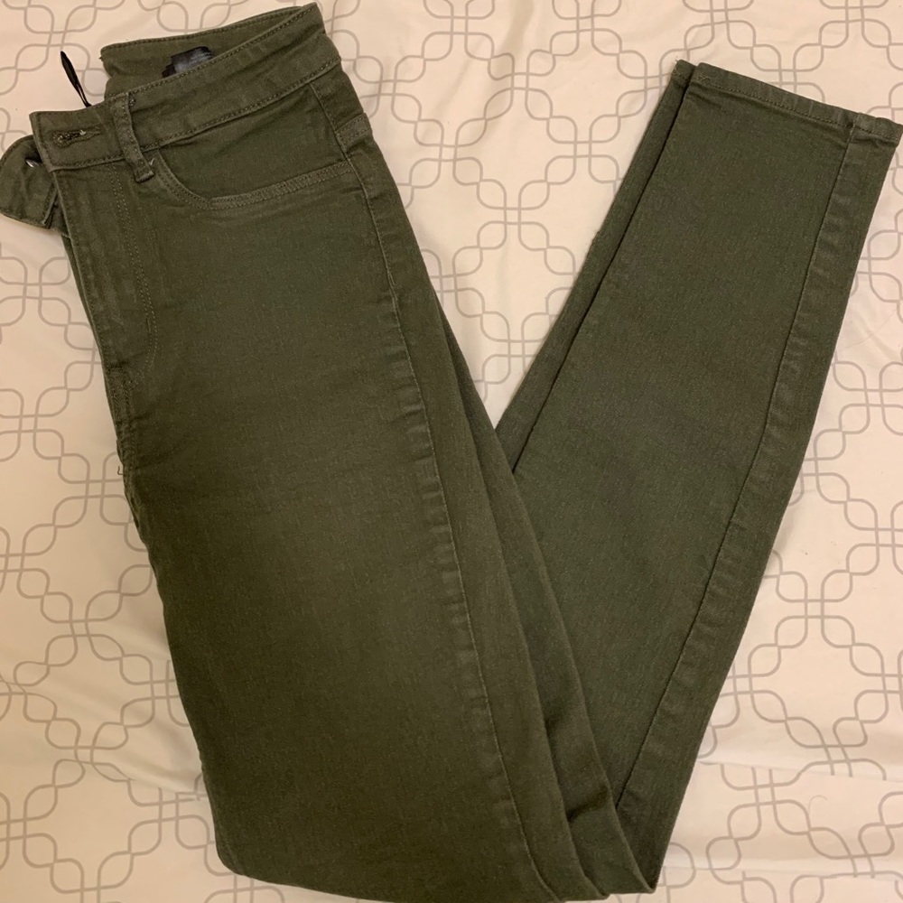 H&M Olive Green High Waisted Pants